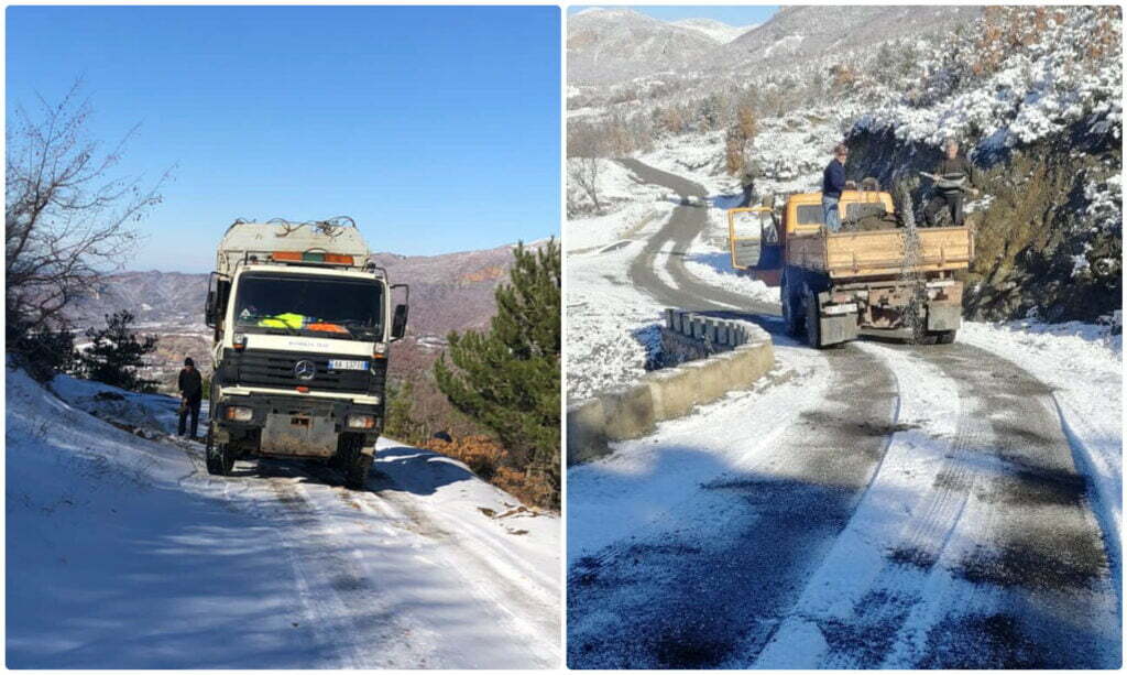 Reshjet e borës/ Punonjësit e Bashkisë Mat në terren, të gjitha akset rrugore të kalueshme MAT