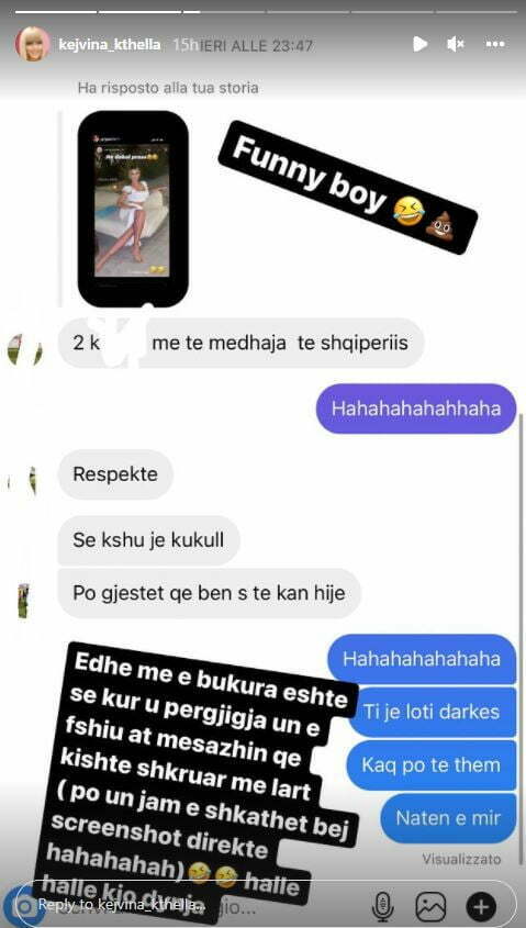 “Dy k*rvat më të mëdha të Shqipërisë”, ish-velina i kthehet keq ndjekësit 2 kejvina1 1