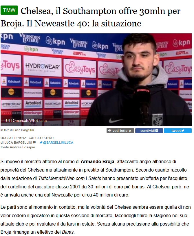 Çmenduri për Brojën, Southampton paraqet ofertë zyrtare, por Newcastle... 1 tttttt 1