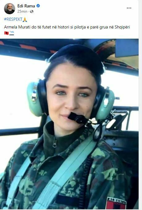 Rama ndan foton e ushtarakes nga Mati: Do futet në histori si pilotja e parë grua në Shqipëri 1 45454545445