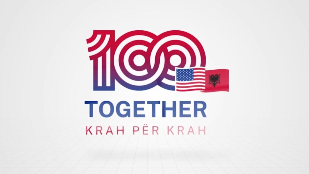100-vjetori i marrëdhënieve diplomatike SHBA-Shqipëri, Kim prezanton logon që do përdorin dy shtetet LOGO
