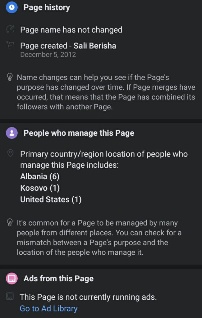 Fakte surprizuese mbi transparencën në Facebook të politikanëve shqiptarë, kur i kanë krijuar faqet, si kanë ndryshuar emrat dhe... 10 Screenshot 20220214 120738 Facebook
