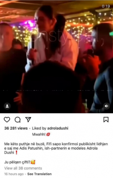 Fifi konfirmoi lidhjen me ish bashkëshortin e saj, vjen reagimi i Adrola Dushit 1 Screenshot 3 18 382x600 1