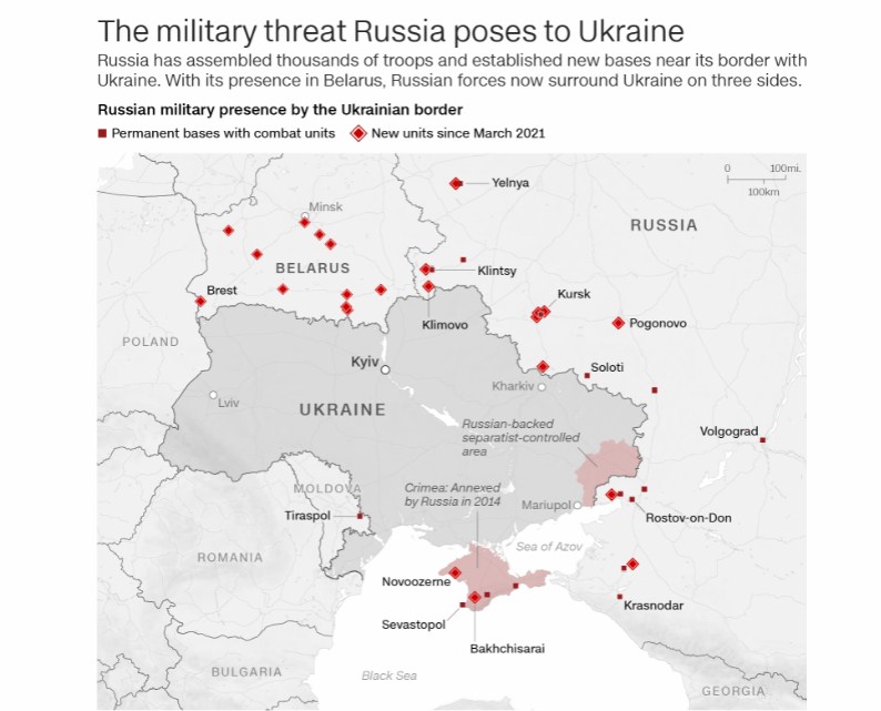 CNN: Rusia e ka rrethuar Ukrainën nga tre anë! Ja nga ku mund të nisë pushtimi 1 Screenshot 7 11