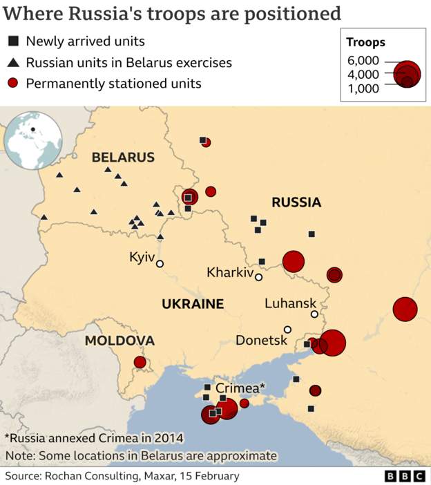 Harta/ Ja sa trupa ruse ka aktualisht në kufi me Ukrainën 1 caa30506 c7de 4ab4 8a08 38e9b9f3aea9