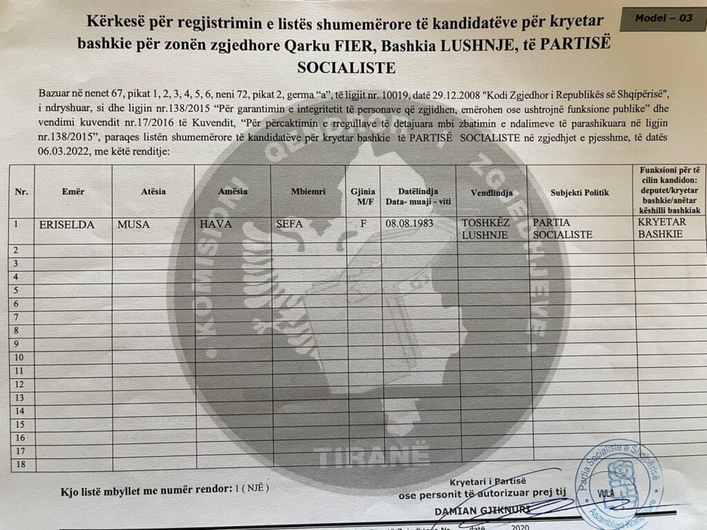 Zgjedhjet e pjesshme të 6 marsit, PS dorëzon në KQZ kërkesën për regjistrimin e kandidatëve të 3 bashkive 2 f0593692 486a 4bb2 8c25 a335dd926517 e1644320931859