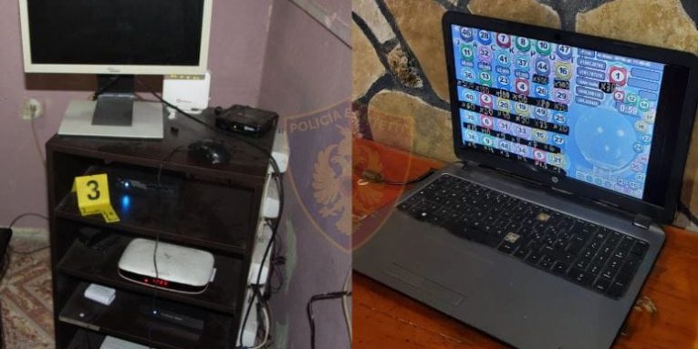 Lojëra fati të paligjshme/ Policia e Vlorës sekuestron 7 kompjutera, në kërkim pronari i lokalit lojra fati 765x383 1