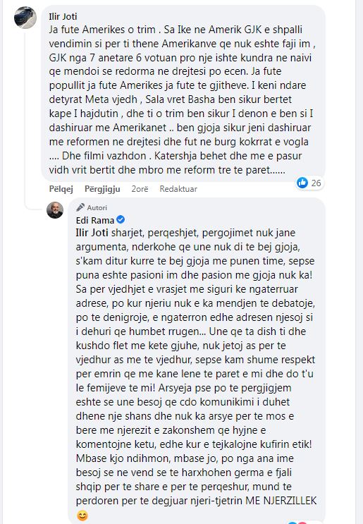"Sa ike ti në Amerikë, GjK shpalli vendimin”! Ja si i përgjigjet Rama komentuesit për Ilir Metën 1 raaaaa
