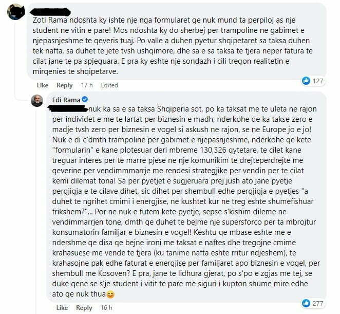 Rama: Shqipëria ka naftë të shtrenjtë dhe energji të lirë, Kosova ka energji të shtrenjtë dhe naftë të lirë 1 ramaaaa 1 1