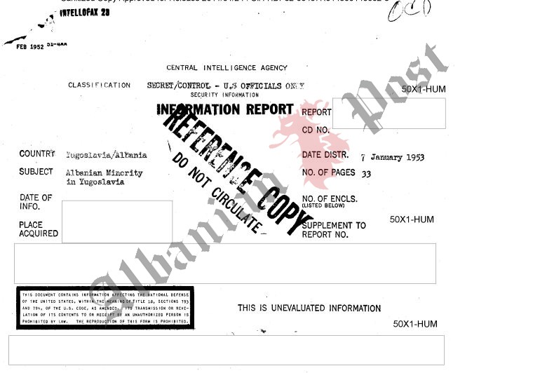 Raporti i CIA-s: Edhe vetë serbët u çuditën çfarë u bënin shqiptarët komunistë kosovarëve! 1 tul tulica
