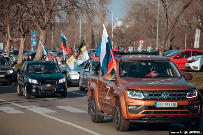 Me vetura, serbët në mbështetje të pushtimit rus të Ukrainës 1 08700000 0a00 0242 4e4e 08da050c359d w650 r0 s