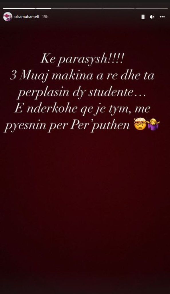 Olsa Muhameti aksidentohet nga dy studente 1 640 0 62430b98ba51a