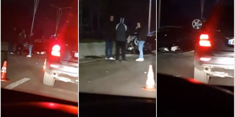 Përplasen dy automjete në autostradën Tiranë-Durrës 71B72FB6 A68D 4C6B B0AE BBE29307351D