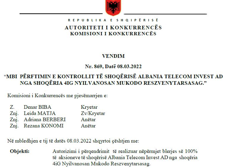 Konkurrenca miraton me pikëpyetje blerjen e “ONE” – Vodafone: Ka rreziqe, transaksion i pashembullt ! 1 AK KOKA