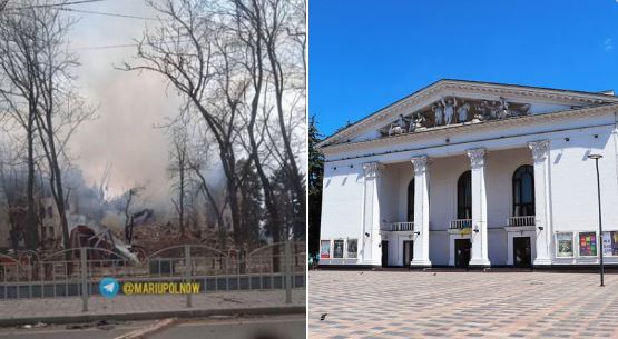 Bombardimet rrafshojnë teatrin në Mariupol, gazetari: Ky është de-nazifikimi? Të q*** Rusinë Capture 12