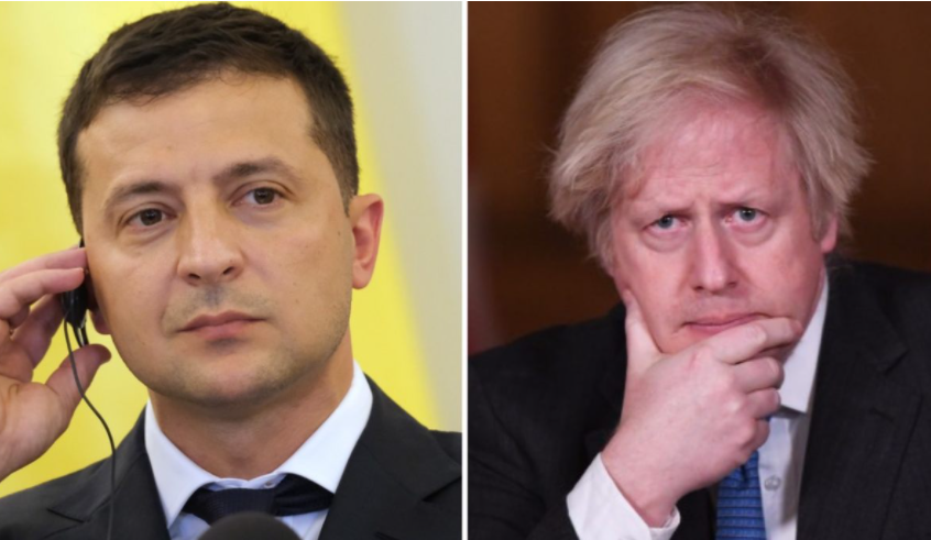 Lufta në Ukrainë, Zelensky bisedon me Johnson Untitled 3