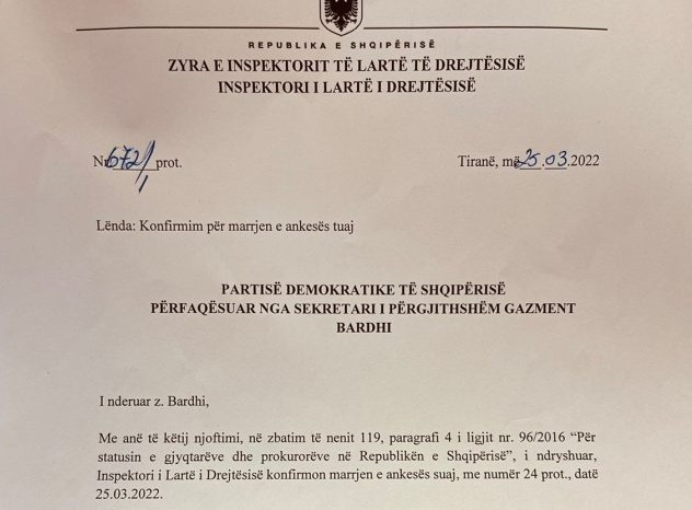 Miratoi statutin e Berishës, Bardhi ankohet tek Inspektorati i Lartë i Drejtësisë për gjyqtarin Zhukri WhatsApp Image 2022 03 25 at 5.27.24 PM 640x897 2