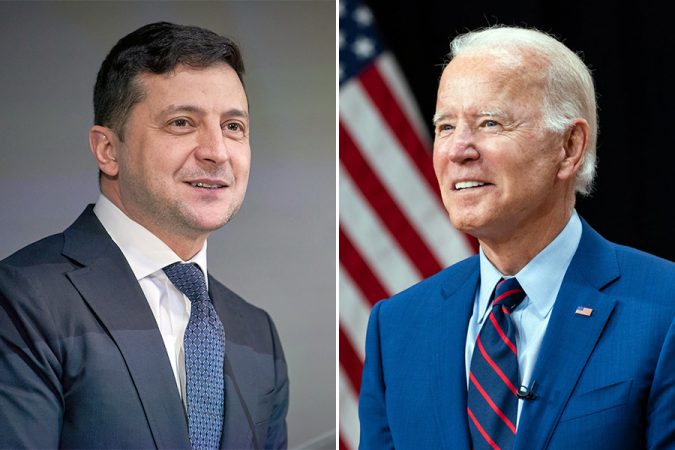 Zbardhet biseda Zelensky-Biden/ Presidenti ukrainas nxitje për më shumë sanksione ndaj Putinit Zelensky Biden 675x450 1