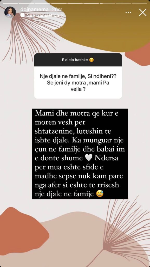 Dojna Mema tregon përjetimet e para të shtatzanisë 1 dojna