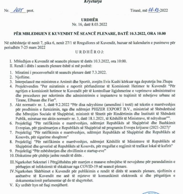Inceneratorët/ Në mbledhjen e sotme të Kuvendit pritet të miratohet raporti përfundimtar 1 gnhdhhj 640x681 1