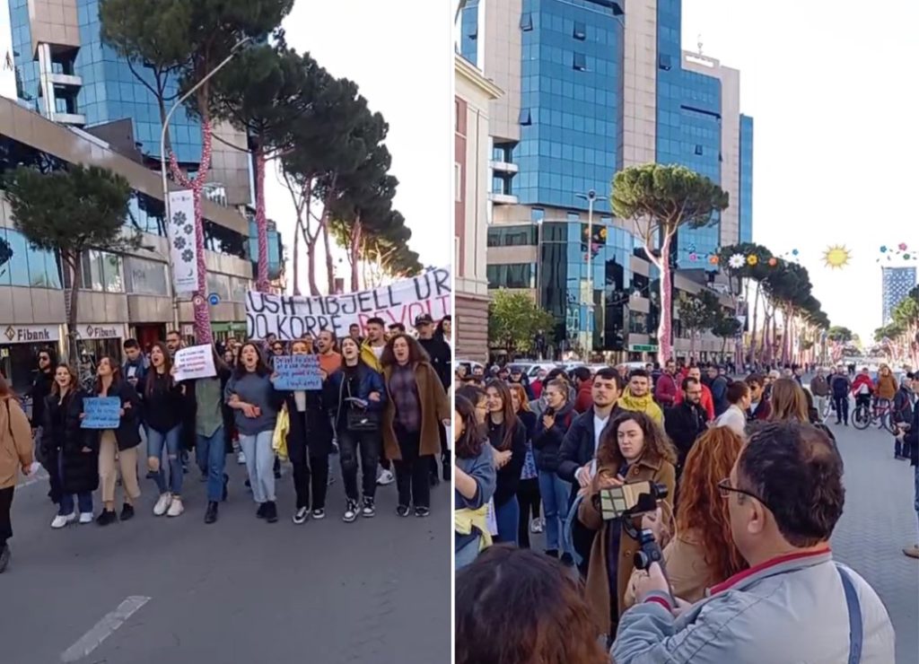 Protestë para Kryeministrisë kundër rritjes së çmimeve proteste 3