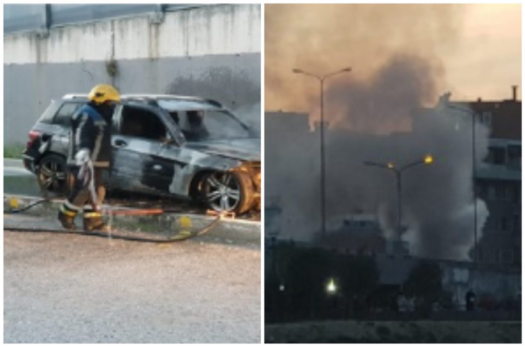 Merr flakë makina në ecje në Tiranë Tirananews.al makina liqeni