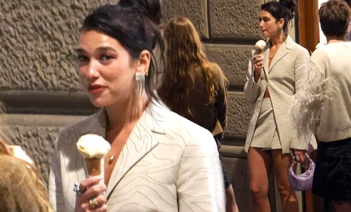 FOTO/ Dua Lipa shfaqet plot stil në rrugët e Firences h
