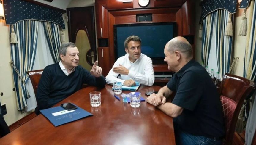Macron, Draghi dhe Solz në një tren special për në Kiev C6FBF953 860D 4713 A0AB B49475613111