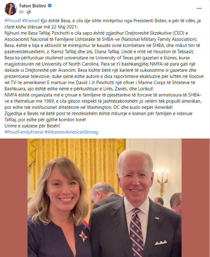 Shqiptarja që u takua me presidentin Biden! Kush është Besa Tafilaj Pinchotti 1 Untitled 3