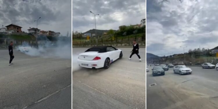 VIDEO/ I riu bën drift në mes të autostradës, për pak i merr jetën shokut në Tiranë drift 750x375 1
