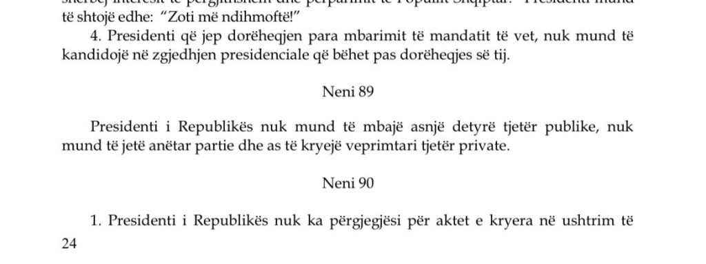 nenet e kushtetutes per bajram begaj president2