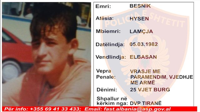 Arrestohet në Itali Besnik Lamçja, akuzohet për vrasjen tek “Magazinat” e rrugës “Siri Kodra” hysen lamjcja