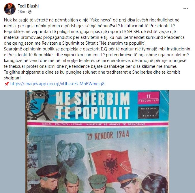 Nënpunësi i Presidencës i përfshirë në spiunazh? Këshilltari i Metës: Të gjithë shqiptarët e dinë se ku punojnë spiunët dhe tradhëtarët 1 tediblushi