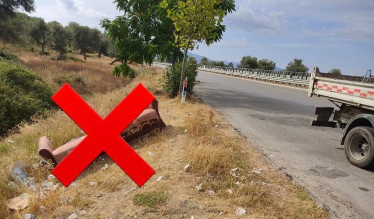 Nga divanët tek bidonat me ujë, si i hedhin shqiptarët mbetjet në anë të rrugëve 299145791 1608749886186281 7554906248842297773 n 752x440 1