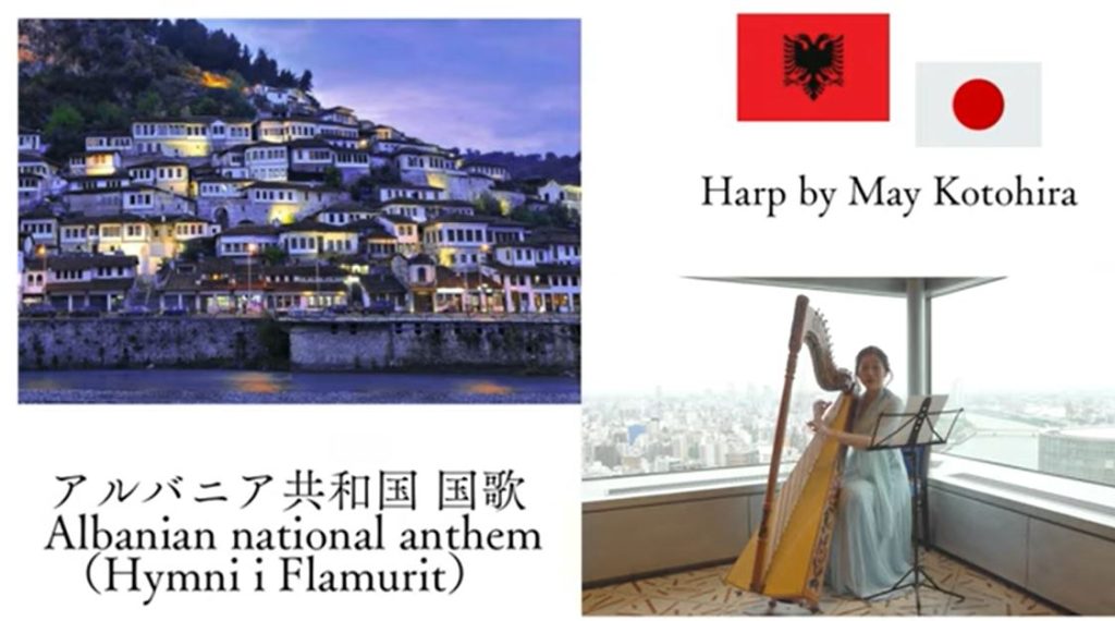 Këngët simbolike shqiptare, këtë herë të luajtura nga instrumentiste japoneze (VIDEO) Capture 90
