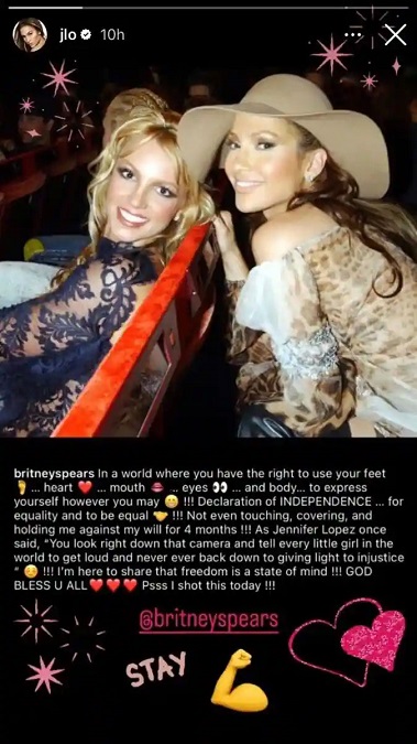 Pas deklaratës shokuese nga ish-burri i Spears, J.Lo i jep mesazhin e rëndësishëm Britney-t 1 JL