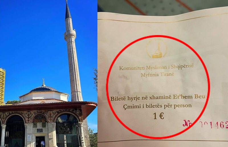Komuniteti Mysliman bën me pagesë hyrjen në Xhaminë Et’hem Beut në Tiranë bilete ethem beu