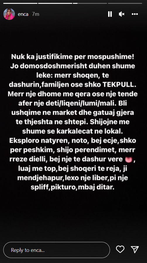 Enca u jep këshilla ndjekësve:Lekët shkojnë dhe vijnë, por koha jo 3 enca 2