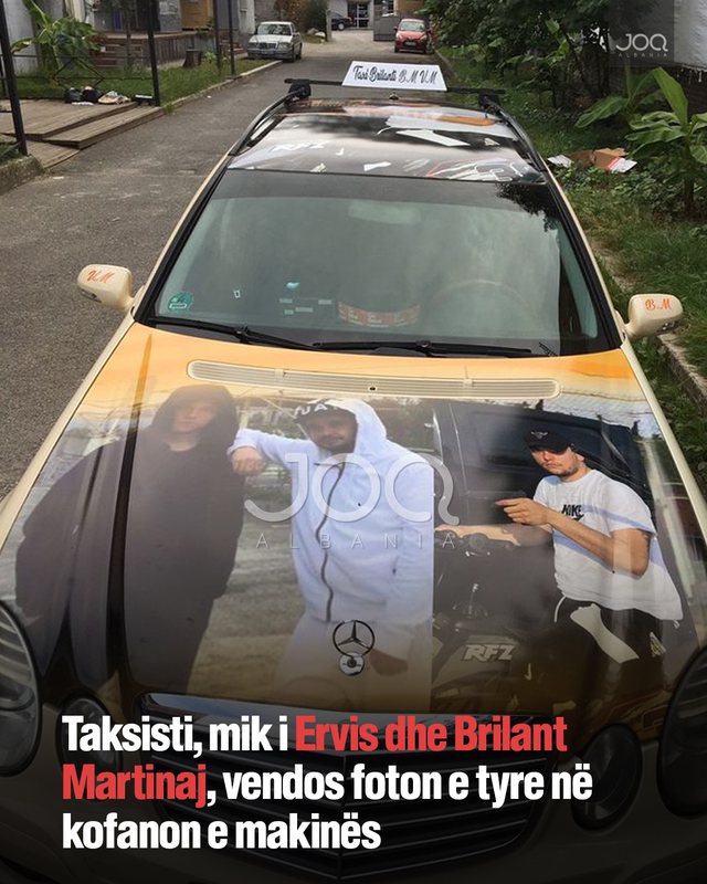 Taksisti mbush makinën me foto dhe shkrime të kushërinjve Martinaj 1 640 0 makin 1664197170