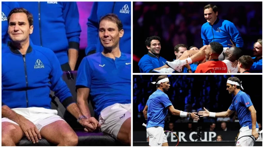 Roger Federer luan ndeshjen e fundit. Publiku dhe kolegët i dhurojnë lamtumirën e ëndrrave! Collage Maker 24 Sep 2022 08