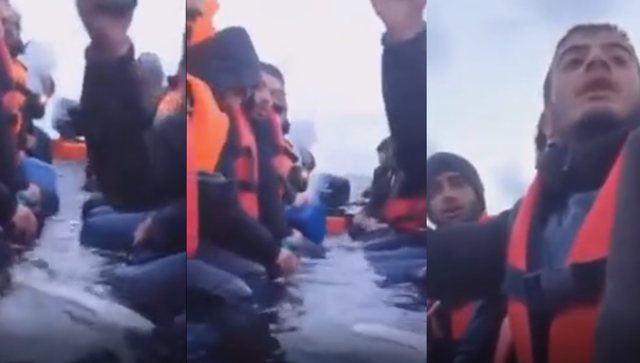 Video / Shqiptarëve u përmbytet gomonia rrugës për në Angli, pamjet e frikshme gomone