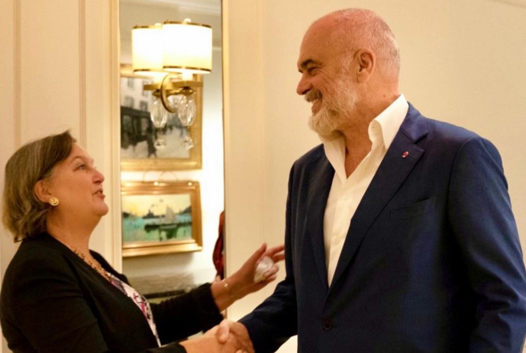 Rama takim me Nënsekretaren e Shtetit për Çështjet Politike të SHBA, Nuland rama nuland