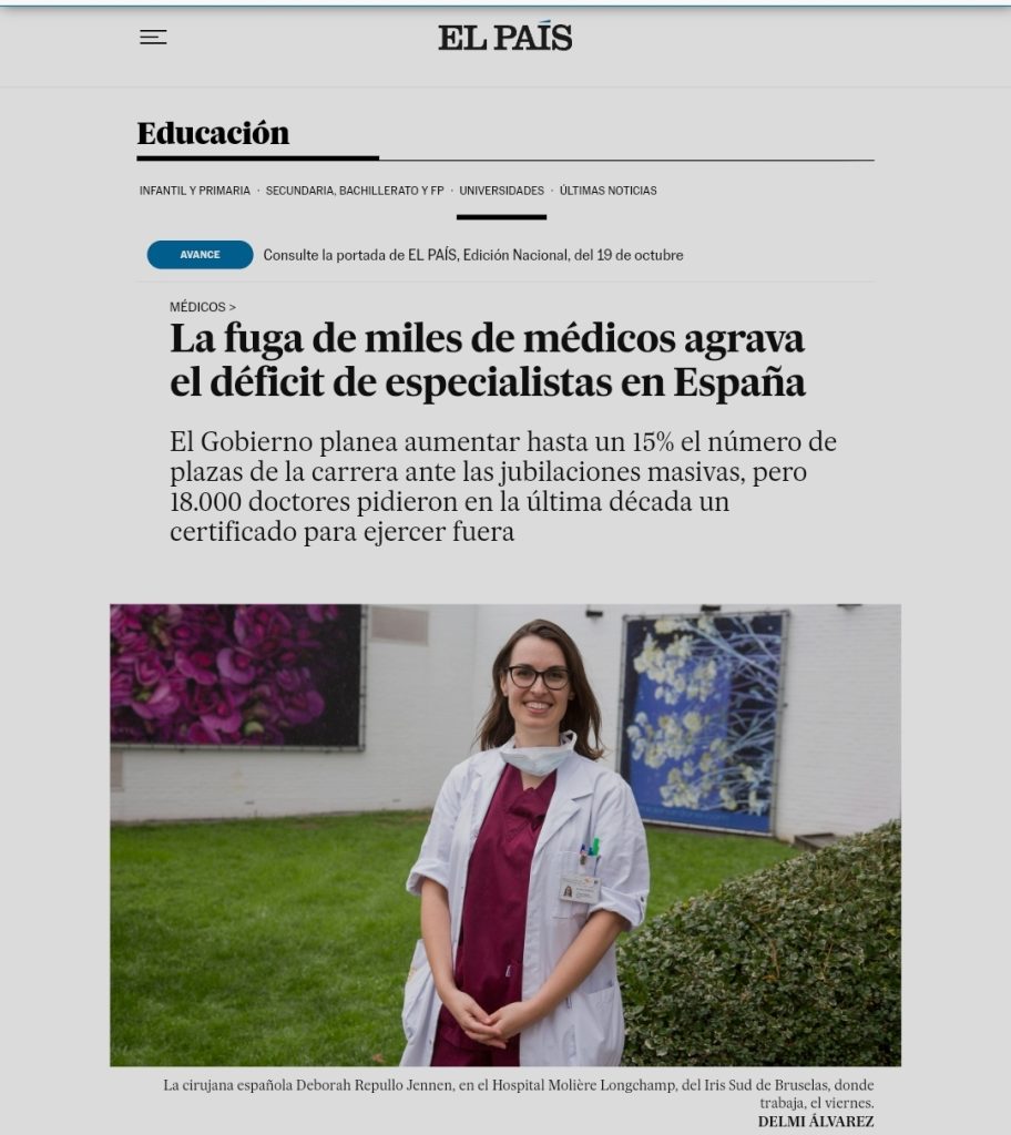 ‘El Pais’ publikon shifrat: 18 mijë mjekë janë larguar nga Spanja drejt vendeve të tjera 1 Screenshot 20221019 011324