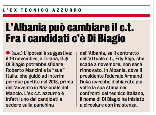 Di Biagio kandidat për drejtimin e Shqipërisë 1 di biagio1