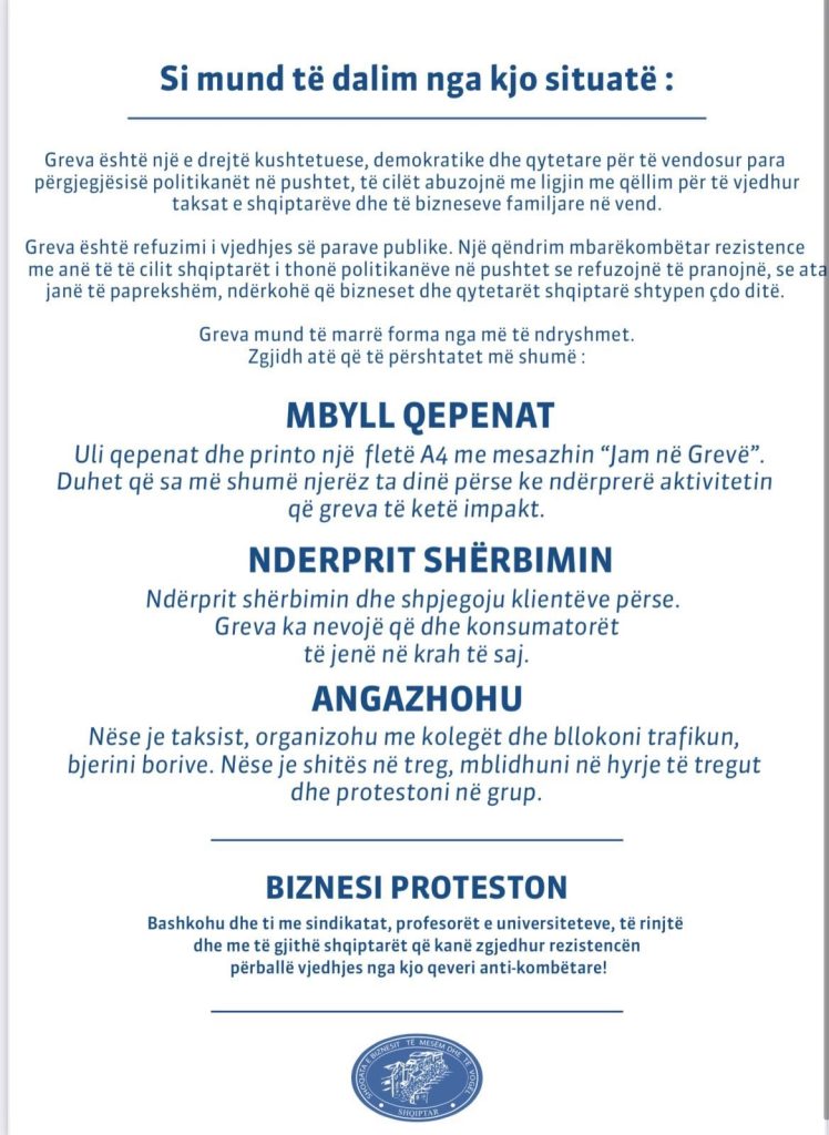 Berisha lajmëron tjetër protestë nesër në orën 10:00 1 biznesiiiii