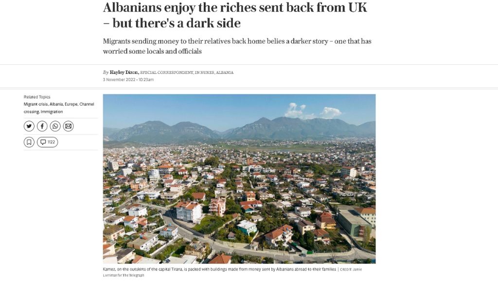 Britanikja ‘Telegraph’: Shqiptarët shijojnë paratë nga Britania e Madhe, por ekziston një anë e errët telegraph