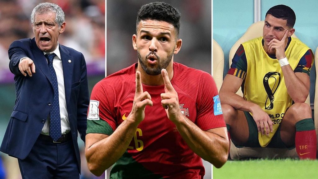 21-vjeçari që la në stol Ronaldon, fiton zemrat e portugezëve 0 MAIN split fernando santos goncalo ramos and ronaldo on bench dejected pls