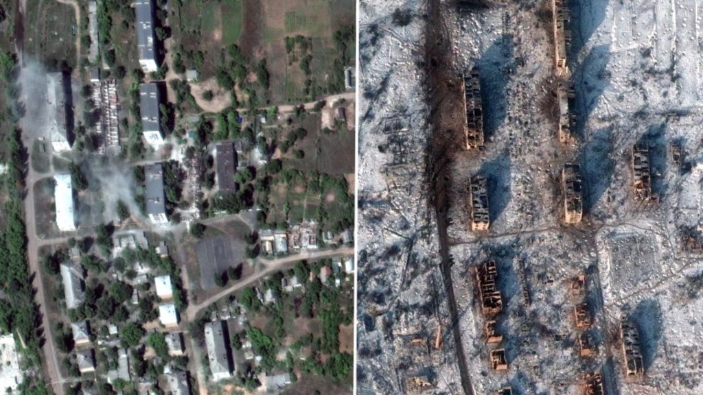 Qyteti i Soledar i shkatërruar, shpërthime me bomba 41feab4f e121 4a5e a52f ccb3fbd86719