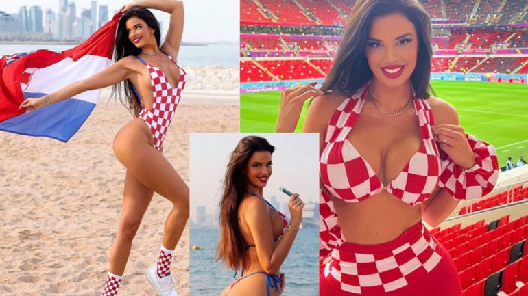 Shkëlqeu në stadiumet e Katarit, Ivana: Shumë futbollistë më provokonin me mesazhe Ivana Knoll famous in Qatar World Cup 1280x720 1 770x433 1