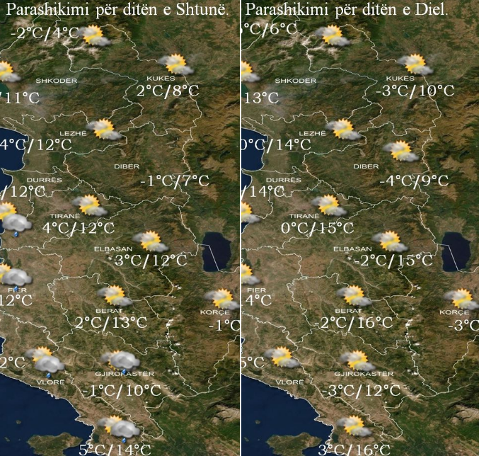 Ja si do të jetë parashikimi i motit këtë të shtunë dhe të dielë 1 moti